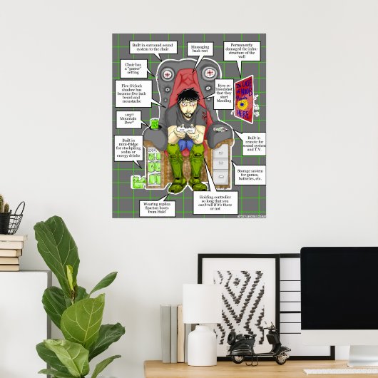 中毒性ゲーマーのポスター ポスター (ホームオフィス)