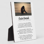 中毒追悼詩と写真の卓上メモリアル フォトプラーク (側面)