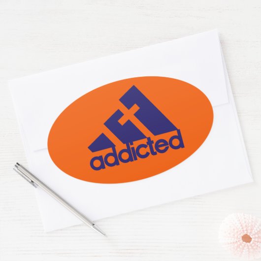 中毒 楕円形シール (封筒)