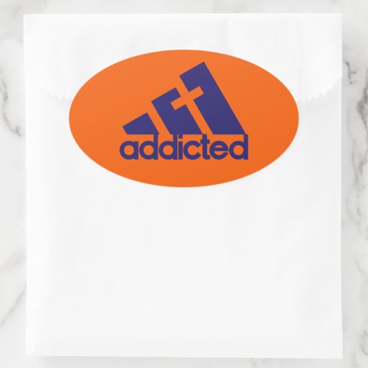 中毒 楕円形シール (バッグ)