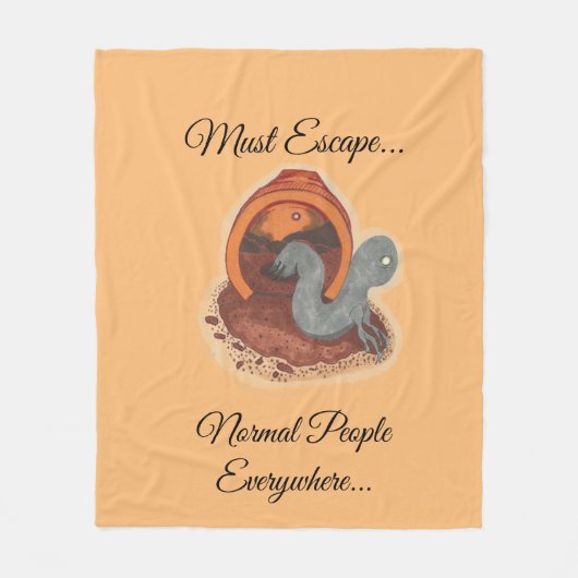 中毛布 – エスケープが必要…鉢物は フリースブランケット (正面)