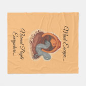 中毛布 – エスケープが必要…鉢物は フリースブランケット (正面(横))