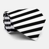 中水平の白黒のストライプ ネクタイ (ロール)