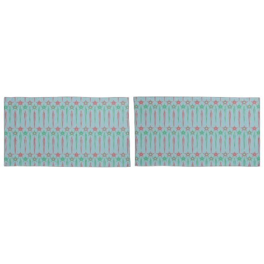 中氷柱モダンキングピロロケース 枕カバー (裏面-セット)