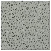 中灰色背景上的塗鴉音樂符號黑色 ファブリック (クローズアップ)