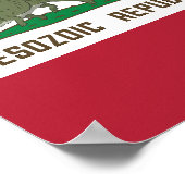 中生代カリフォルニア州旗ステゴサウルス ポスター (角)