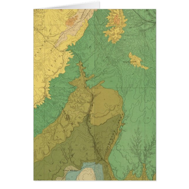 中生代テラスの地質図 (正面)