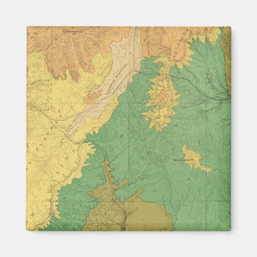 中生代テラスの地質図 マグネット (正面)