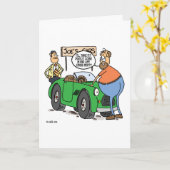 中生危機の赤い誕生日カード カード (黄色い花)