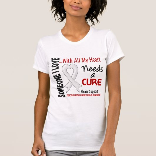 中皮腫は治療3を必要とします Tシャツ (正面)
