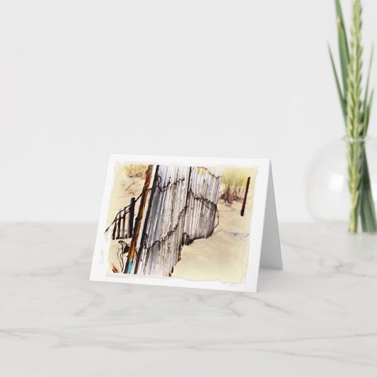 中砂浜のメッセージカードのブランク カード (正面)