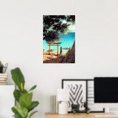 中禅寺歌賀浜ビーチ川瀬蓮井 ポスター (ホームオフィス)