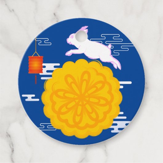 中秋フェスティバルムーンケーキジャンピングムーンラビット フェイバータグ (正面)