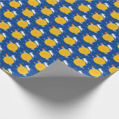 中秋フェスティバルムーンケーキジャンピングムーンラビット ラッピングペーパー (角)