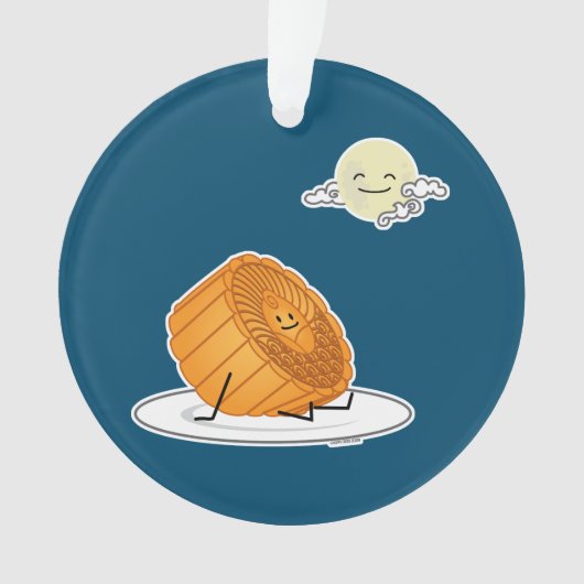 中秋フェスティバルムーンケーキ月面ケーキ過去 オーナメント (正面)