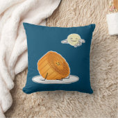 中秋フェスティバルムーンケーキ月面ケーキ過去 クッション (ブランケット)