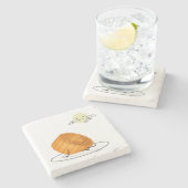 中秋フェスティバルムーンケーキ月面ケーキ過去 ストーンコースター (横)