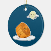 中秋フェスティバルムーンケーキ月面ケーキ過去 セラミックオーナメント (左)