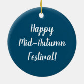 中秋フェスティバルムーンケーキ月面ケーキ過去 セラミックオーナメント (裏面)