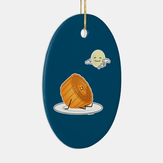 中秋フェスティバルムーンケーキ月面ケーキ過去 セラミックオーナメント (右)