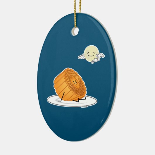 中秋フェスティバルムーンケーキ月面ケーキ過去 セラミックオーナメント (左)