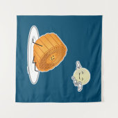 中秋フェスティバルムーンケーキ月面ケーキ過去 タペストリー (正面(横))