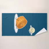 中秋フェスティバルムーンケーキ月面ケーキ過去 バスタオル (バスタオル)