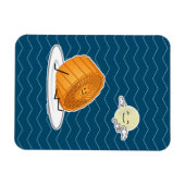 中秋フェスティバルムーンケーキ月面ケーキ過去 マグネット (横)