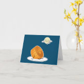 中秋フェスティバル月餅月餅 カード (黄色い花)