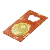 中秋フェスティバル金ゴールドムーンケーキムーンラビット クレジットカード栓抜き (正面アングル)