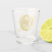 中秋フェスティバル金ゴールドムーンケーキムーンラビット ショットグラス (裏面)