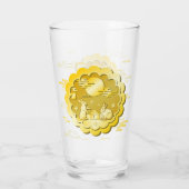 中秋フェスティバル金ゴールドムーンケーキムーンラビット タンブラーグラス (裏面)