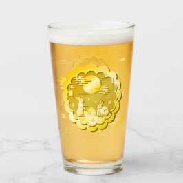 中秋フェスティバル金ゴールドムーンケーキムーンラビット タンブラーグラス