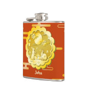 中秋フェスティバル金ゴールドムーンケーキムーンラビット フラスク (左)