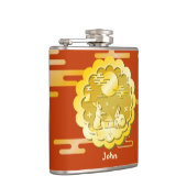 中秋フェスティバル金ゴールドムーンケーキムーンラビット フラスク (右)