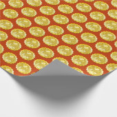 中秋フェスティバル金ゴールドムーンケーキムーンラビット ラッピングペーパー (角)