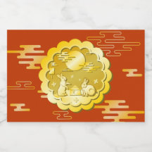 中秋フェスティバル金ゴールドムーンケーキムーンラビット