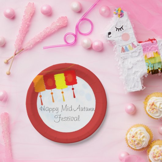 中秋中国のフェスティバルムーンフェスティバル ペーパープレート (パーティー)