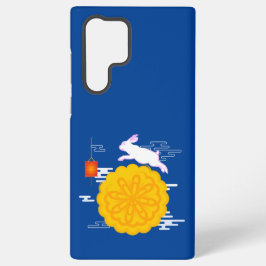 中秋節の月餅ジャンピングムーンラビット SAMSUNG GALAXY S22 ULTRAケース