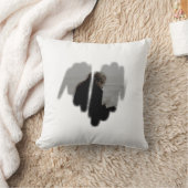 中程度のグラフィティ散布ハートフレーム クッション (ブランケット)