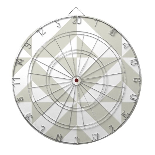 中程度のグレーの幾何学的なデコキューブパターン ダーツボード (正面)