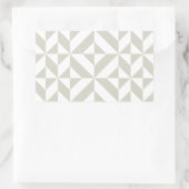 中程度のグレーの幾何学的なデコキューブパターン 長方形シール (バッグ)