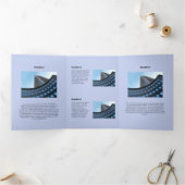 中程度のモノクロフラットバ飛んでいるード 三つ折りカード (内部)