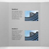 中程度のモノクロフラットバ飛んでいるード 三つ折りカード (内部中)