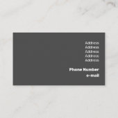 中程度のモノクロフラットバ飛んでいるード 名刺 (裏面)