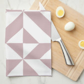 中程度の曲線の幾何学的なデコキューブパターン キッチンタオル (四つ折り)