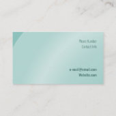 中程度の水の色の整モダン正シェード 名刺 (裏面)