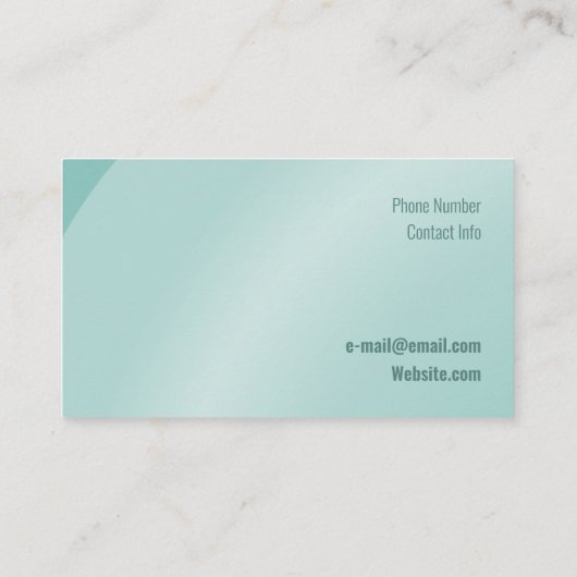 中程度の水の色の整モダン正シェード 名刺 (裏面)