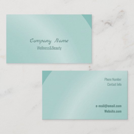 中程度の水の色の整モダン正シェード 名刺 (正面/裏面)