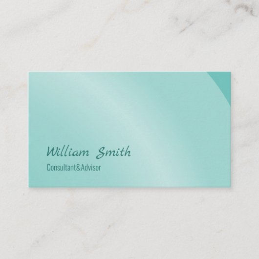 中程度の水の色の整モダン正シェード 名刺 (正面)